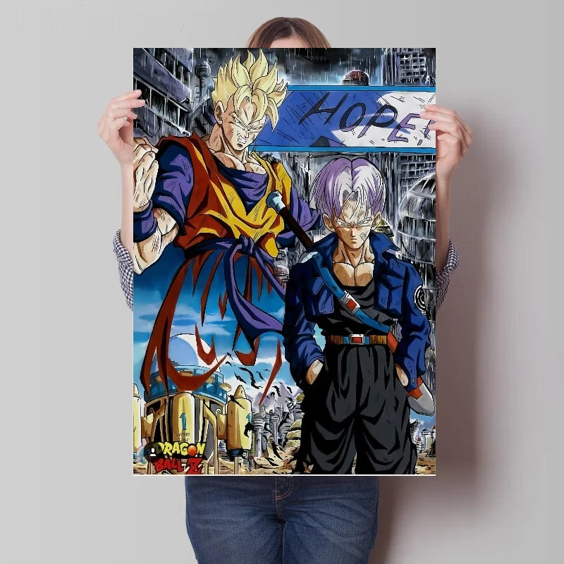 Bandai Classic Anime Dragon Ball HD Poster Goku Gohan Vegeta Piccolo Friza Retro Canvas Painting Print Wall Art Children Gift