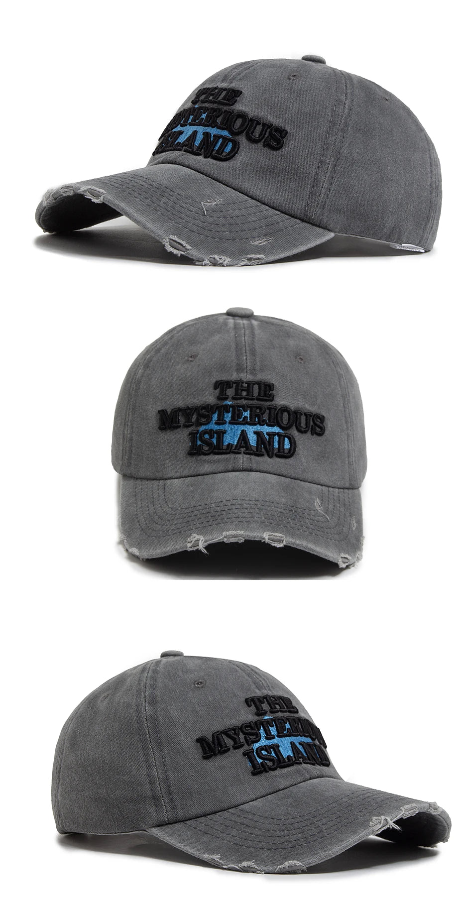 The Mysterious Island Letter Baseball Cap For Men Cotton Fashion Casual Snapback Women Vintage Hat Visor Hip Hop Caps Unisex