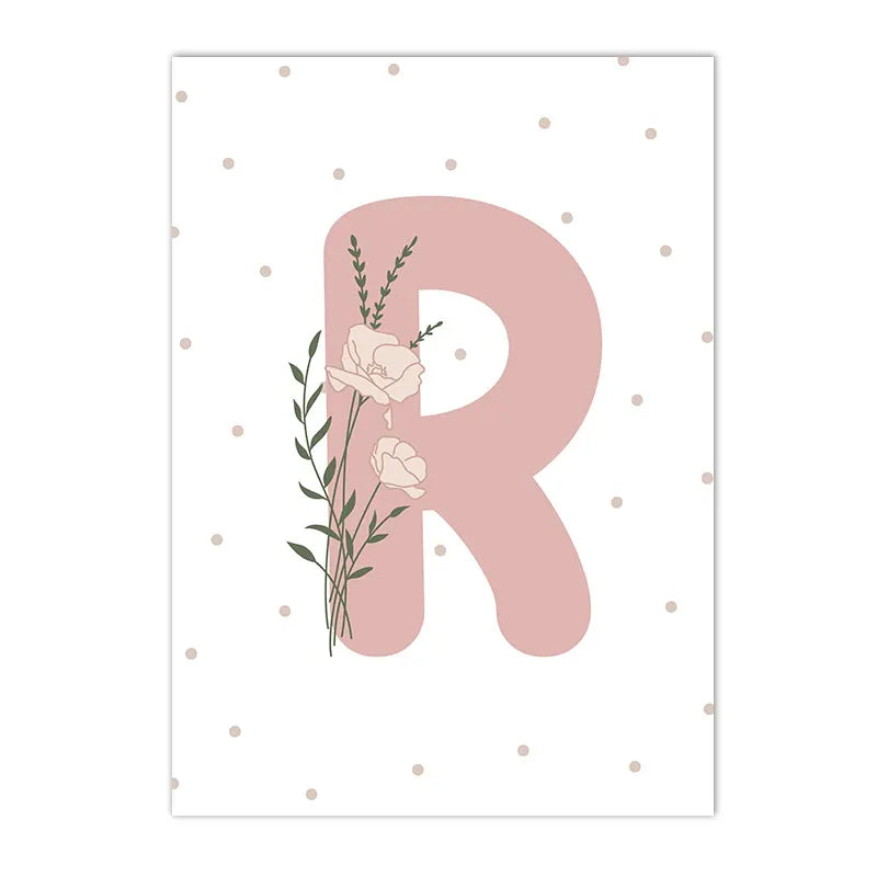 Pink Heart Nursery Poster Sun Daisy Butterfly Rainbow Wall Art Canvas Painting Personalized Name Print Pictures Girl Room Decor