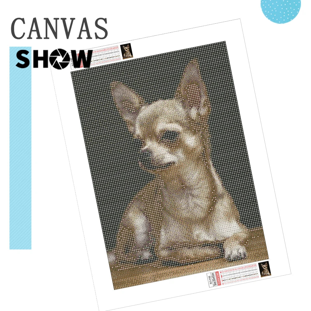 Diamond Painting Kit Dog Animal Gift Picture Of Rhinestones 5d DIY Cross Stitch Round Drill Embroidery 30x40cm Home Decor
