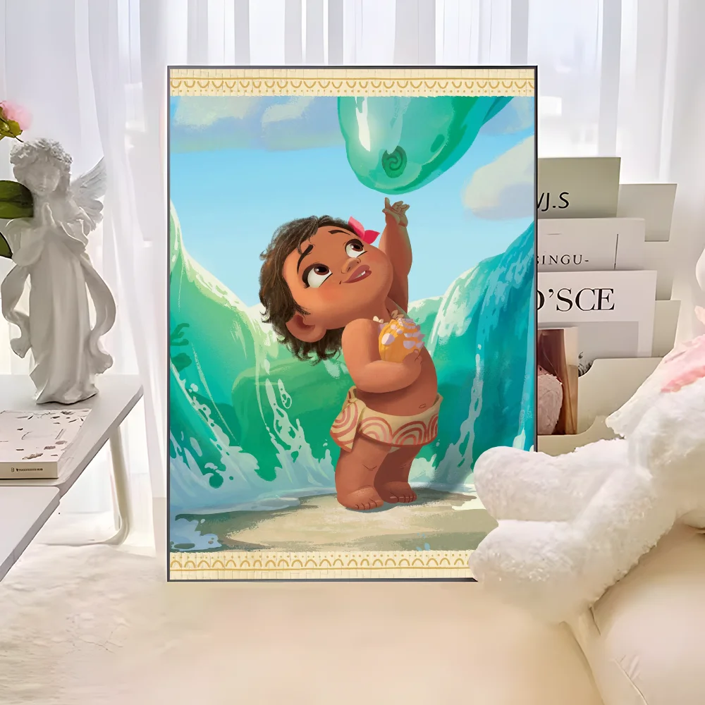 Cartoon Movie M-Moana Anime Posters Sticky Whitepaper Prints Posters Artwork Kawaii Room Decor