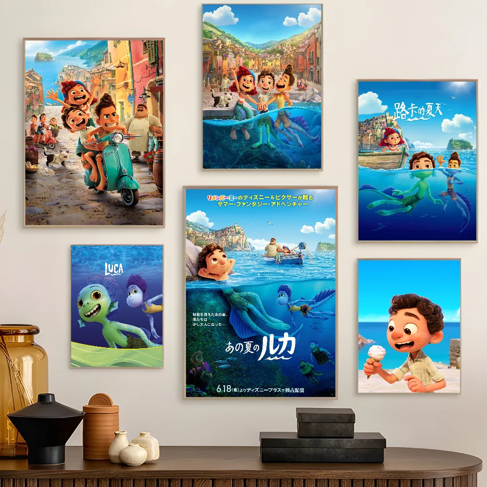 L-LUCA Movie Anime Posters Sticky HD Quality Wall Art Retro Posters for Home Kawaii Room Decor
