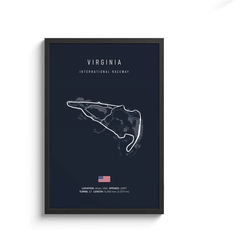 Formula 1 Internationa Track Circuit Canvas Painting F1 Wall Art Nordic Poster Aesthetic Motorsport Race Picture For Home Decor