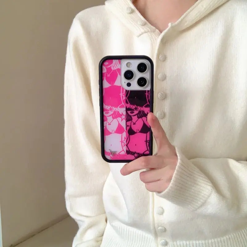 New Wildflower 3D Bikini Girl Phone Case for iPhone 16 15 14 13 12 Pro Max Plus 16pro 15pro WF Christmas Deer Swimsuit Cover
