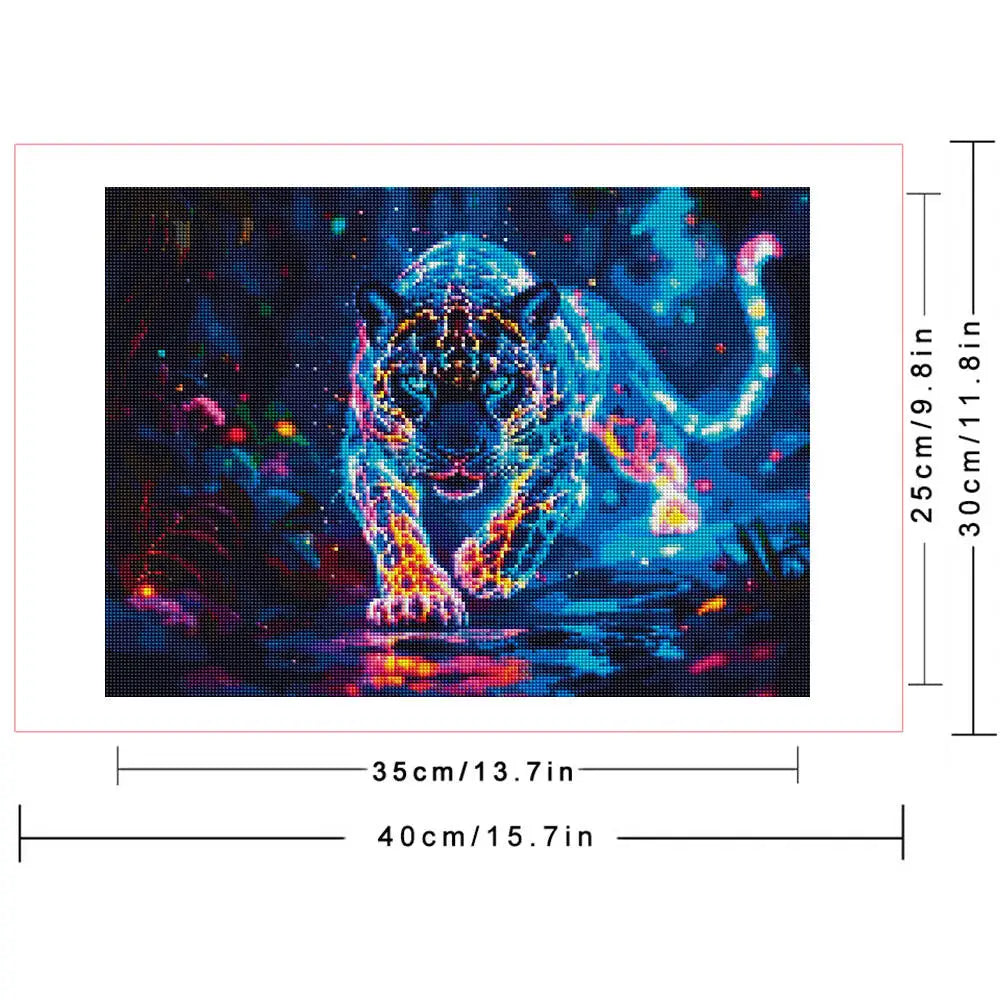 Huacan Diamond Painting Leopard Rhinestones Full Round Square AB Diamond Mosaic Aniaml Fantasy Home Decoration Craft Kit