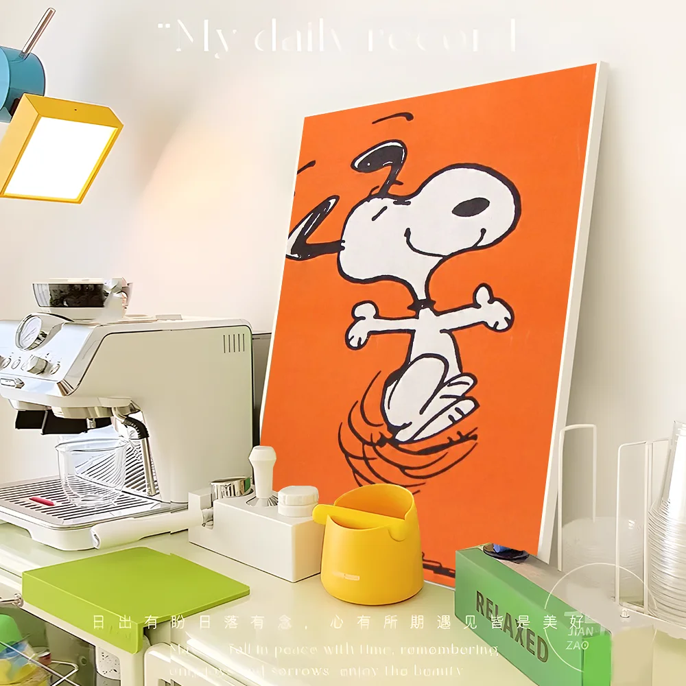 Kawaii Cartoon Comics S-Snoopy Poster Sticky HD Quality Wall Art Retro Posters for Home Kawaii Room Decor