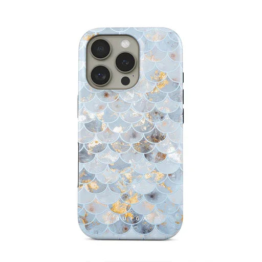 Mermaid Scales BURGA Phone Case for iPhone 16 15 14 13 12 11 X XS XR XSMAX 7 8 Pro Max Plus Luxury Double-layer Back Cover