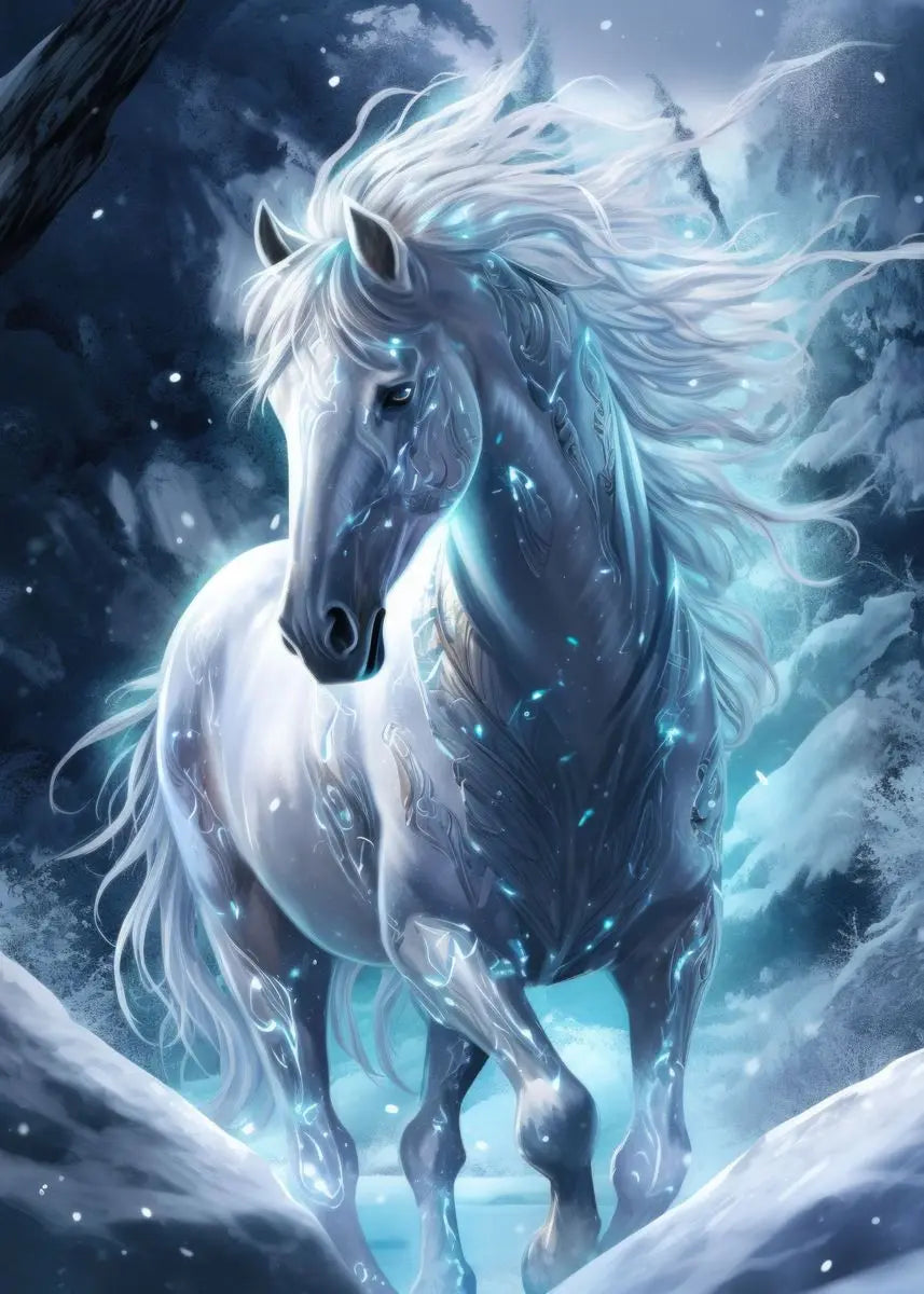 Fantasy Horses Poster Magic Natural Animals Fantasy Prints Canvas Painting Wall Art Pictures Home Living Room Modern Decoration