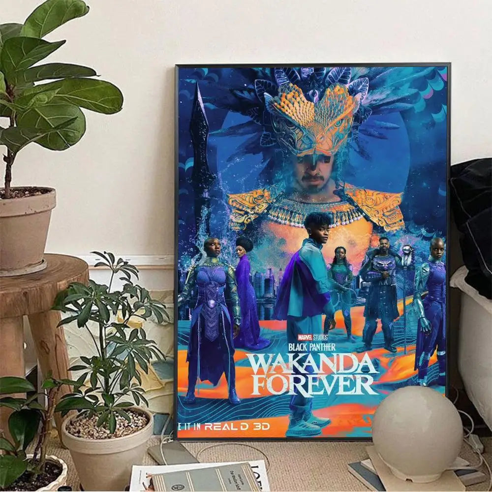 1pc Black Panther Marvel Comics Poster Wall Art Home Decor Room Decor Digital Painting Living Room Restaurant Kitchen Art