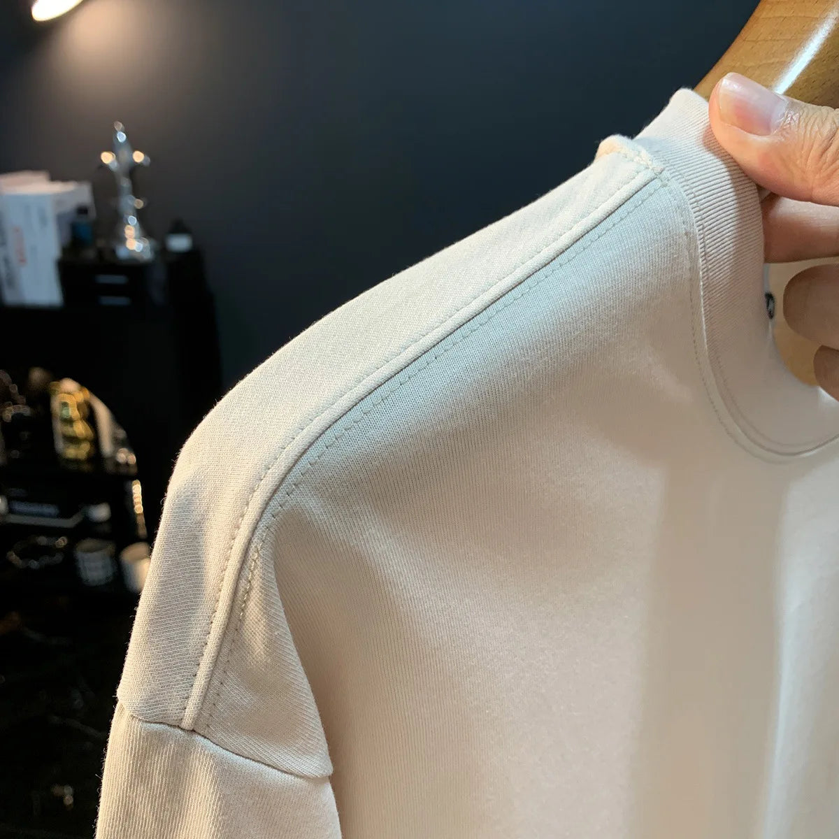 Embroidered printed short sleeved T-shirt for men's summer new style, loose and versatile, casual and breathable men's top
