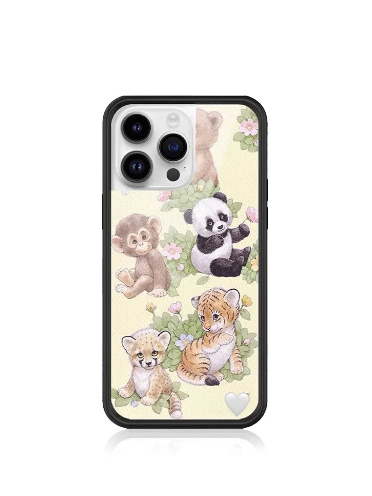 Wildflower Cartoon cute phone case for iPhone Animal Fruit Flower Creative 12 13 14 15 16 Pro Max 14 Plus Strawberry phone case