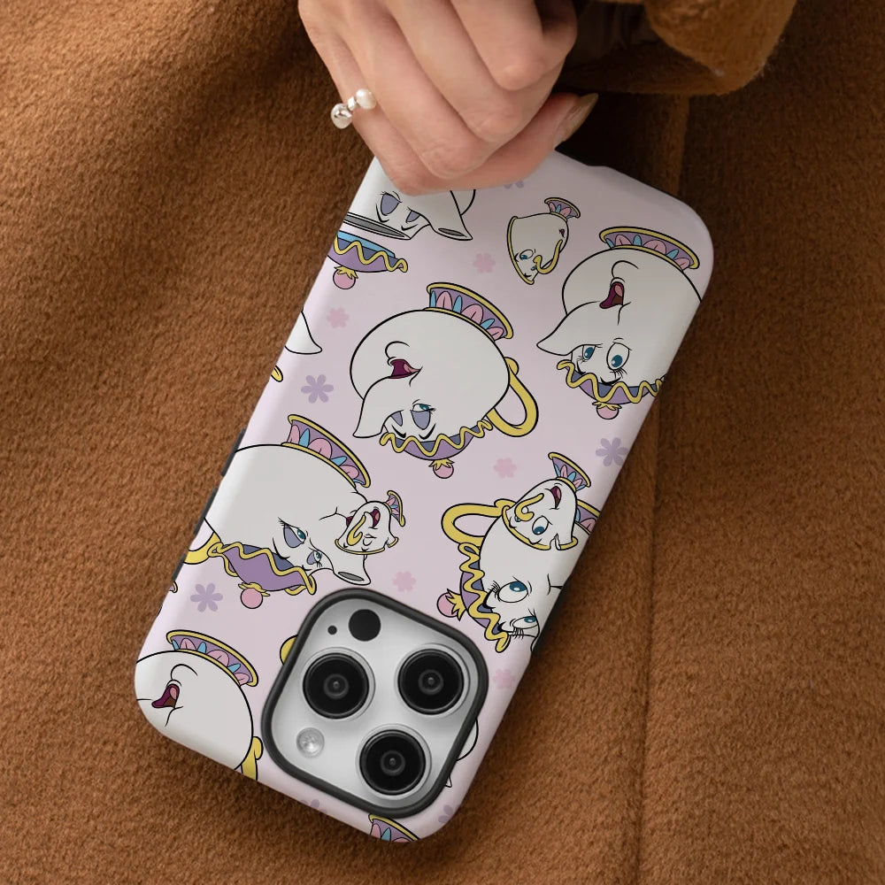 Mrs Potts And Chip Phone Case Phone Case Film shell For iPhone 16 15 14 13 12 11 Pro Max Plus