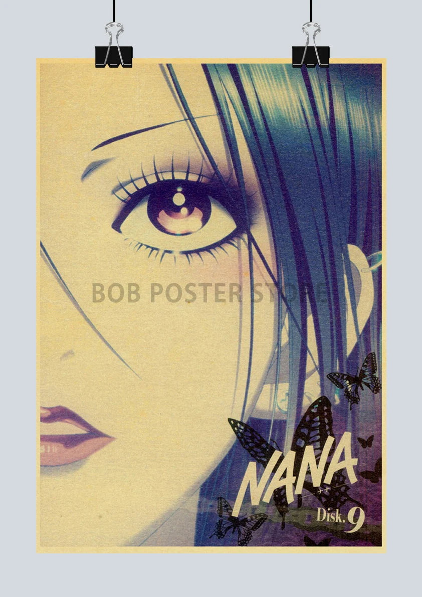 Japan Anime NANA Posters Retro Kraft Paper Sticker Poster 2021 Arrivals Bar Cafe Decor Nostalgia Gift Funny Prints Wall Painting