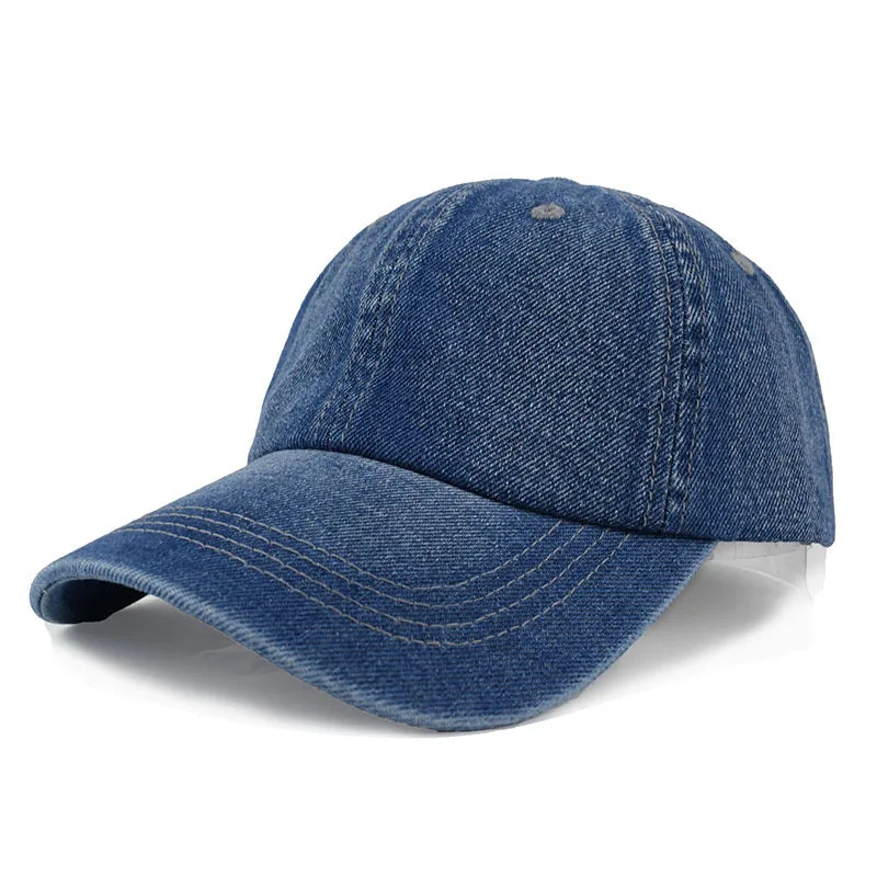 Vintage Washed Cotton Baseball Cap Men Women Denim Dad Trucker Hat Outdoor Adjustable Snapback Cap