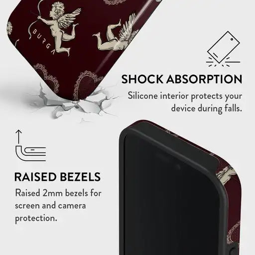 Lovestruck BURGA Phone Case for iPhone 16 15 14 13 12 11 X XS XR XSMAX 7 8 Pro Max Plus Luxury Double-layer Back Cover