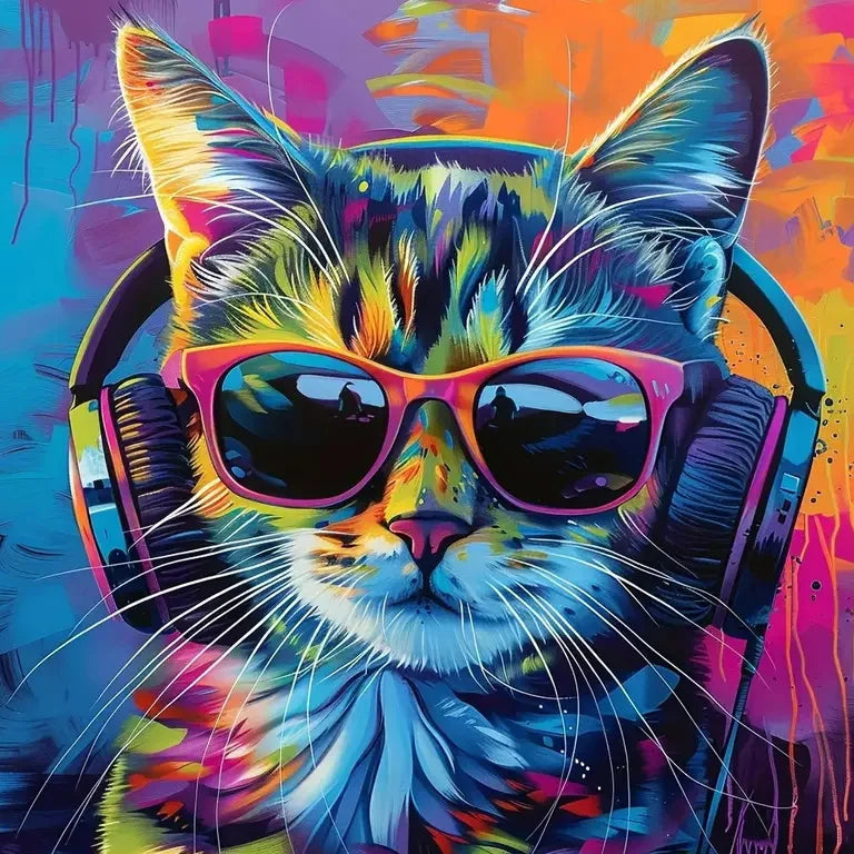 Handpainted Oil Painting Animal Cat Unframe Adult Painting by Numbers Dog Lion Acrylic Paint Wolf Home Living Room Art Craft
