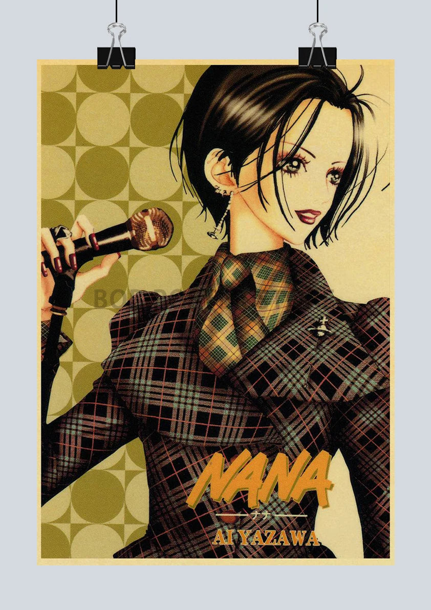 Japan Anime NANA Posters Retro Kraft Paper Sticker Poster 2021 Arrivals Bar Cafe Decor Nostalgia Gift Funny Prints Wall Painting