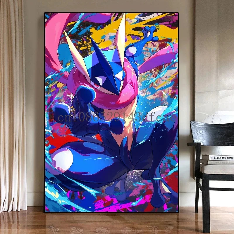 Anime Pokemon Canvas Painting Bulbasaur Charmander Squirtle Poster and Print Watercolor Wall Art Picture Home Decor Kids Gifts