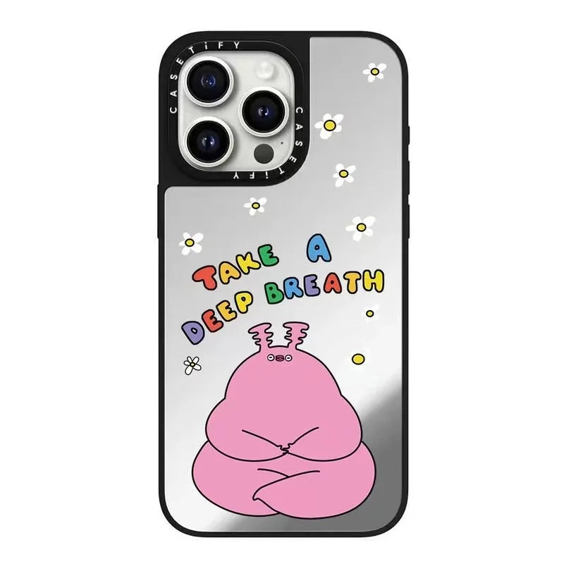CASET Collaborative Quirky World iPhone 16 pro Max Case Anti-Fall Mirror Finish Phone Cover for Apple Devices