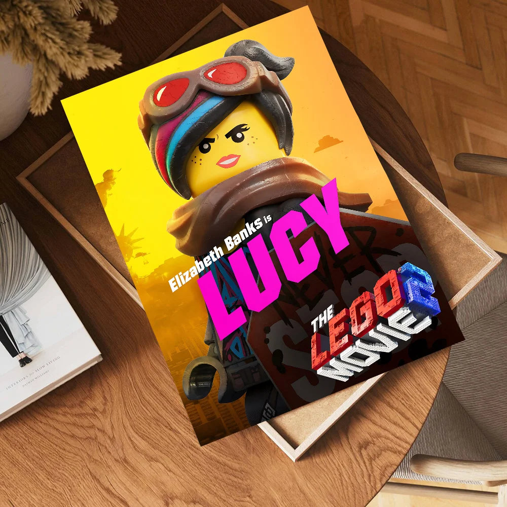 Abstract Funny L-Legos Anime Posters Sticky HD Quality Wall Art Retro Posters for Home Room Wall Decor