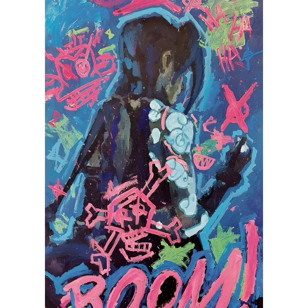 Cartoon Anime Game Arcane J-Jinx Main Art Poster Sticky Wall Art Printing Waterproof Home Living Bed Room Bar Aesthetic Decor