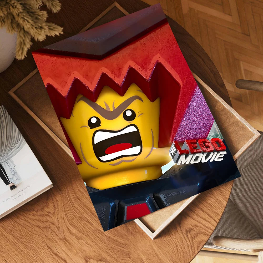 Abstract Funny L-Legos Anime Posters Sticky HD Quality Wall Art Retro Posters for Home Room Wall Decor