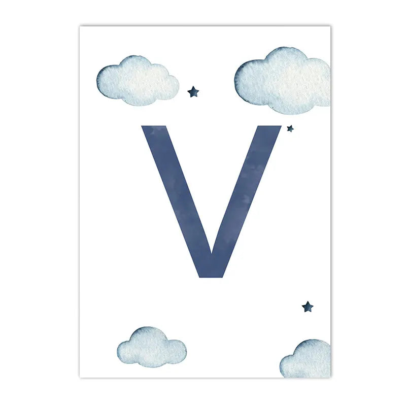 Hot Air Balloon Canvas Poster Custom Name Art Painting Blue Helicopter Plane Print Pictures Nursery Wall Posters Kids Room Decor