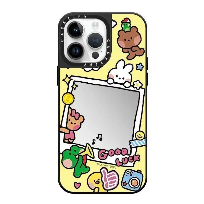 Garden Big Frog Mirror Apple 16 Pro Max Cartoon Phone Case