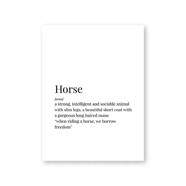 Horse Black and White Photo Poster, Rustic Farm Wall Art, Animal Prints, Canvas Painting Picture, Ideal for Home Room Wall Decor