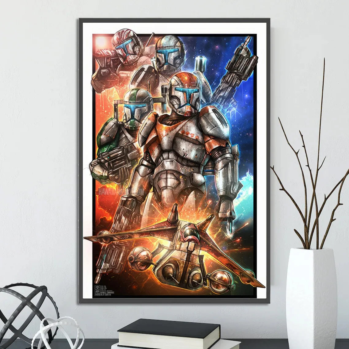 Star Wars Mandalorian Self-adhesive Poster Figures Home Decoration Painting Wall Art Computer Room Decor Kid Gift Yoda Wallpaper