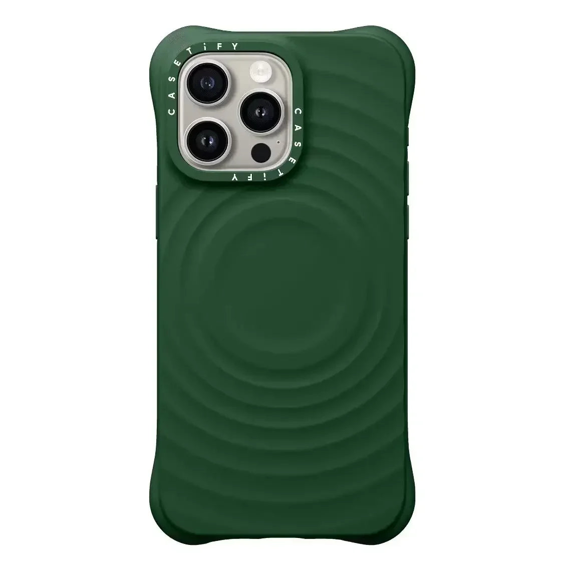 Ripple Silicone Engraved Letters Magnetic Phone Case Simple Stylish Anti-drop Protective Case for IPhone 16 Pro Max Accessories