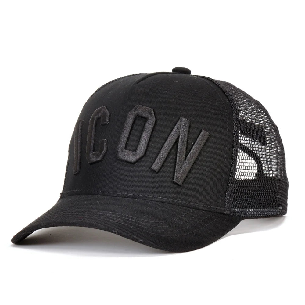 DSQICOND2 Brand 100% Cotton Baseball Caps ICON Letters High Quality Cap Men Women Customer Design Hat Black Cap Dad Hats