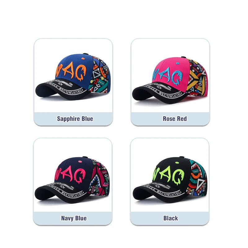 Letter Embroidery Cotton Adjustable Baseball Cap Sun Hat Trucker Caps Dad Hats
