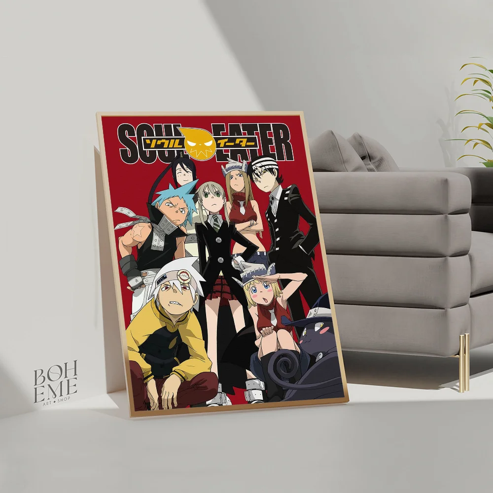 Classic Anime Soul Eater Anime Posters Sticky Whitepaper Sticker DIY Room Bar Cafe Kawaii Room Decor