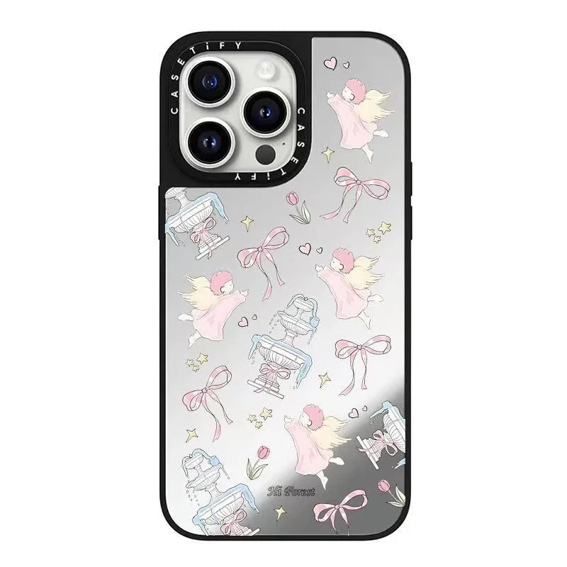 Cure Fresh Series Mirror Phone Case for iPhone 16 15Pro Max Apple 14 Unique 13 High-End 12 Compatible with Various Models