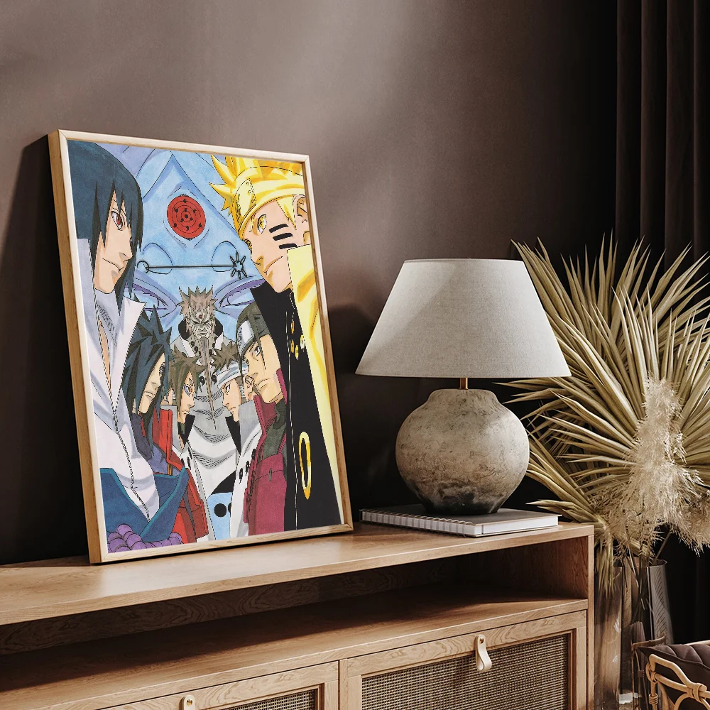 Anime Naruto Self-adhesive Art Poster Whitepaper Sticker DIY Room Bar Cafe Wall Decor