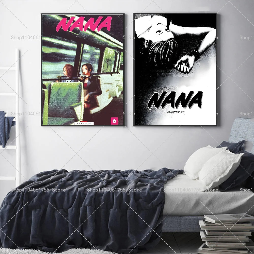 1PC Classic Anime NANA Poster Self-adhesive Art Waterproof Paper Sticker Coffee House Bar Room Wall Decor