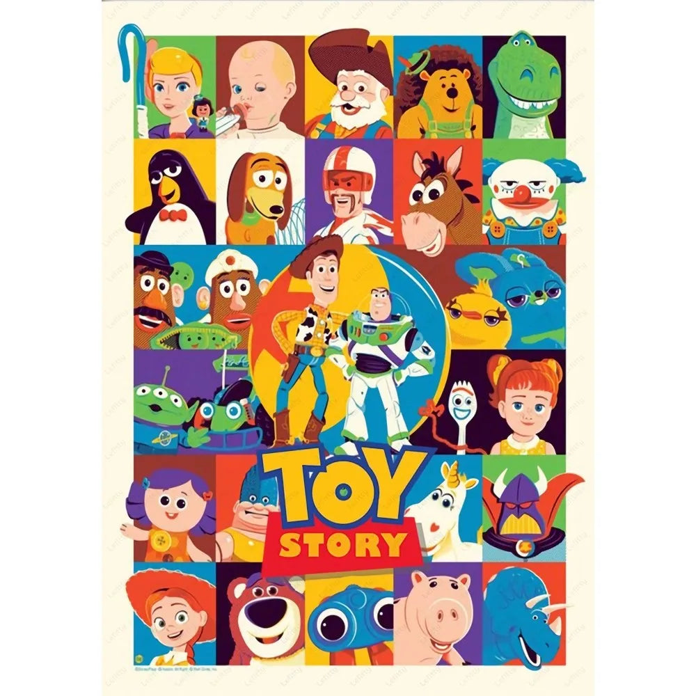 Animated Movies Toy Story Poster Sticky Wall Art Printing Waterproof Home Living Bed Room Bar Aesthetic Decor