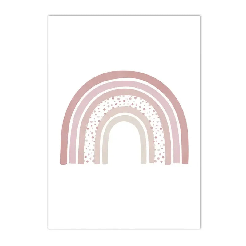 Pink Heart Nursery Poster Sun Daisy Butterfly Rainbow Wall Art Canvas Painting Personalized Name Print Pictures Girl Room Decor