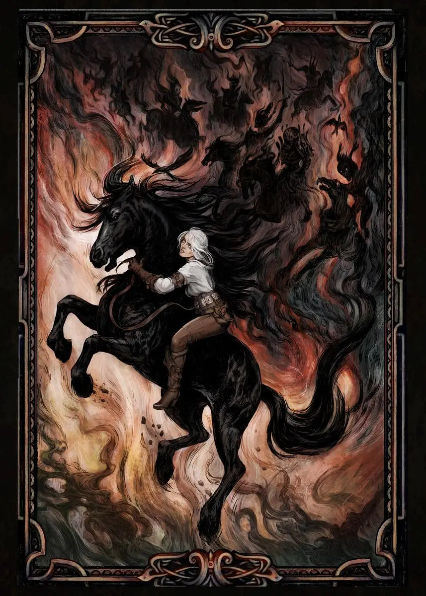 Witch Wolf Swallow G-Gwent Characters Movie Poster Canvas Painting Posters and Prints Wall Pictures For Living Room Home Decor