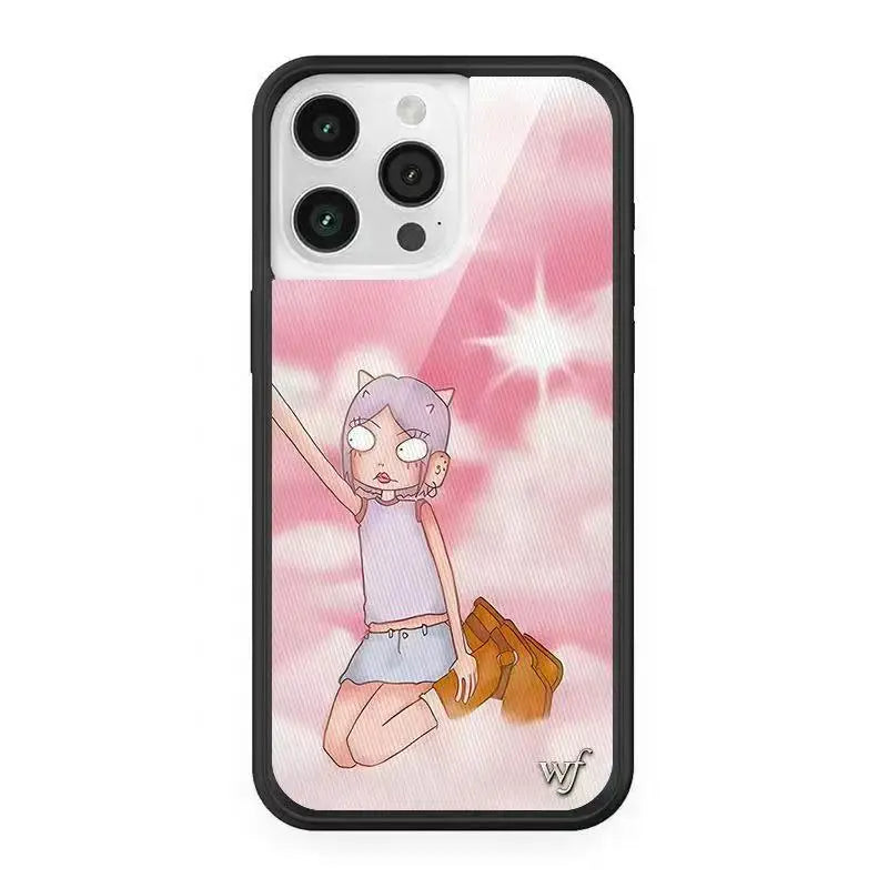 Wildflower Emergency Intercom Phone Case for iPhone 16 15 14 13 12 Pro Max Plus 16pro 15pro WF 3D Cartoon Cover Funda
