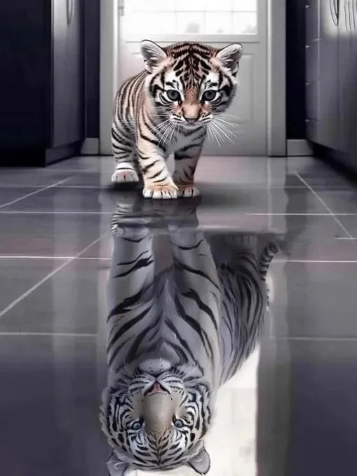 Huacan DIY Diamond Painting Cat Full Round Square Drill Embroidery Tiger Cross Stitch Kit Art Handmade Gift Home Decoration