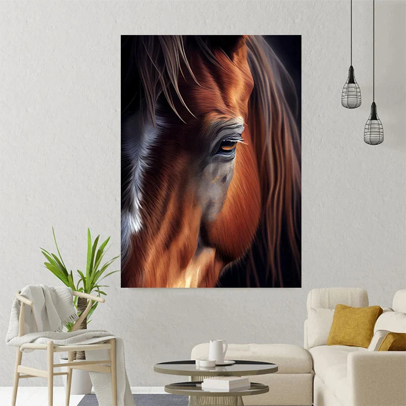 Classic Animal Running Horse Sunset Landscape Art Poster Canvas Painting Wall Prints Picture for Living Room Home Decor