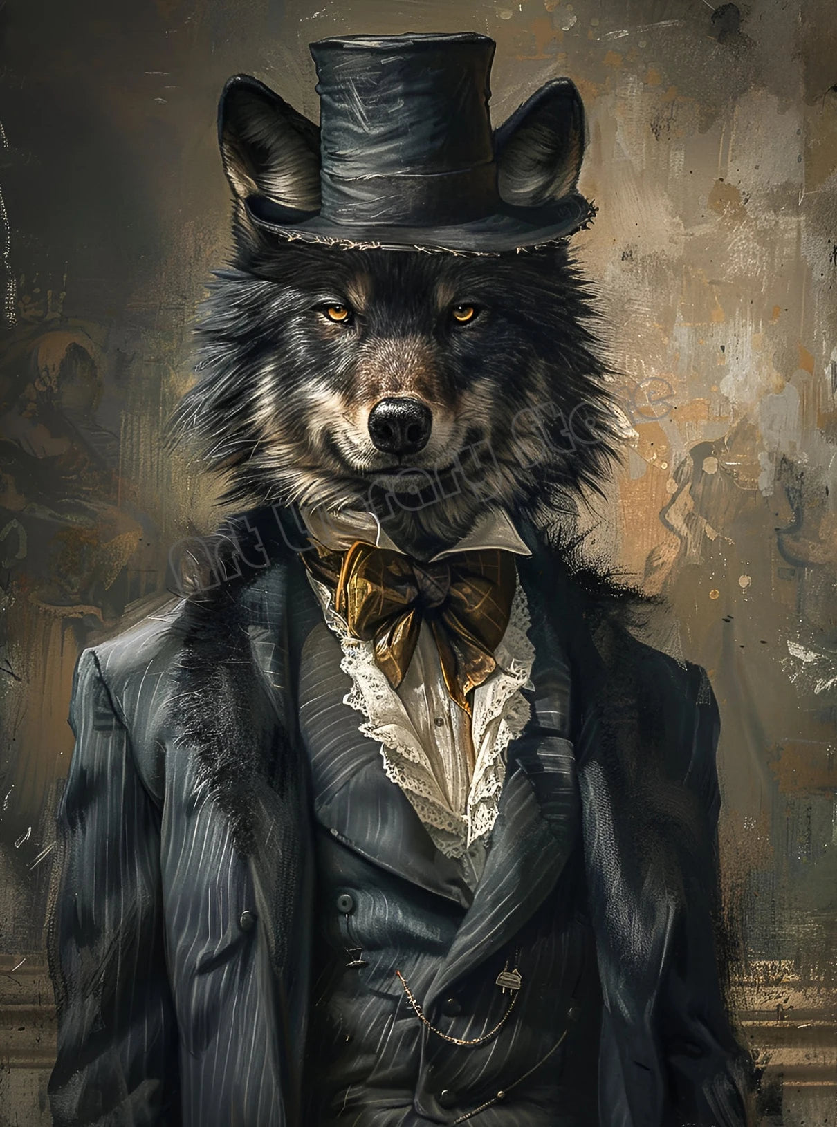 Retro Gentleman Rabbit Crocodile Portrait Renaissance Animals Human Body Poster Canvas Painting Wall Art Pictures Home Decor