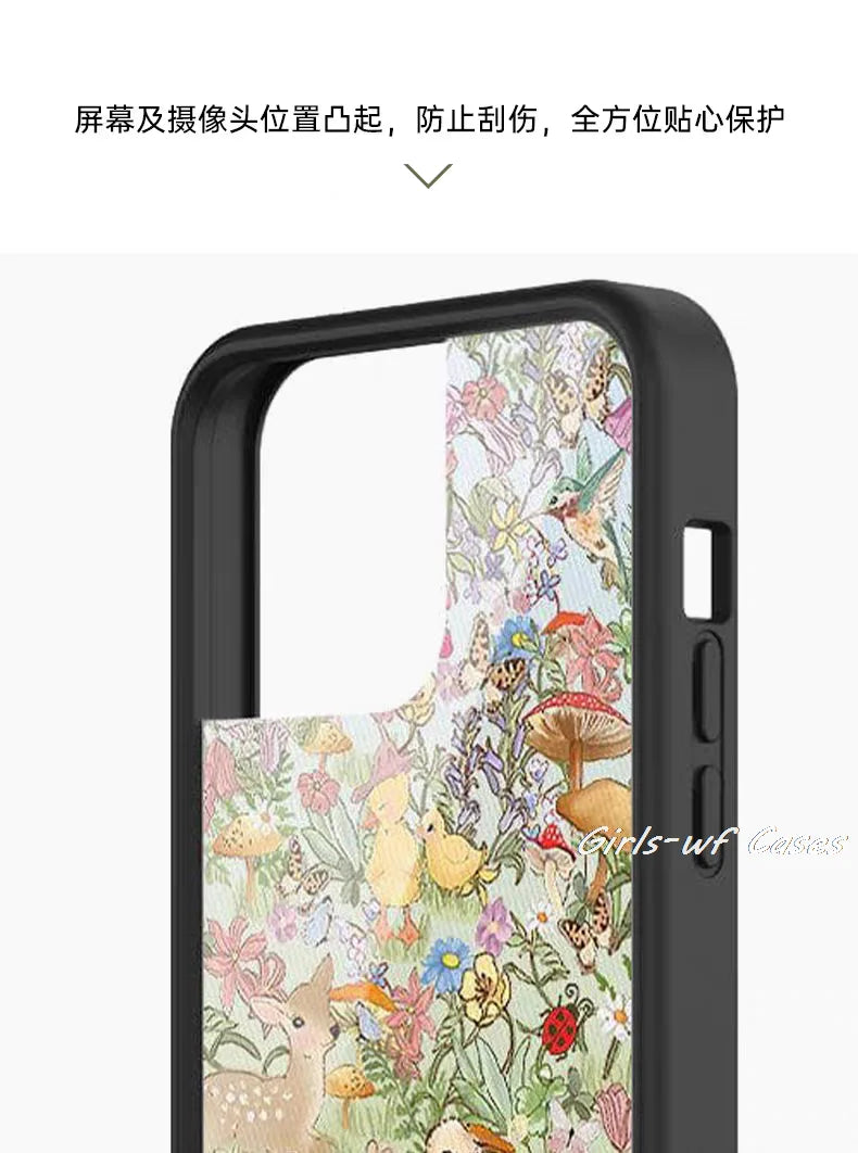 Wildflower wild Grassland Deer Duck Phone Case for iPhone 16 15 14 13 12 Pro Max Plus WF Girls Taylor Giavasis Cover Cases