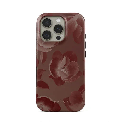 Pink Flowers BURGA Phone Case for iPhone 16 15 14 13 12 11 X XS XR XSMAX 7 8 Pro Max Plus Luxury Double-layer Back Cover