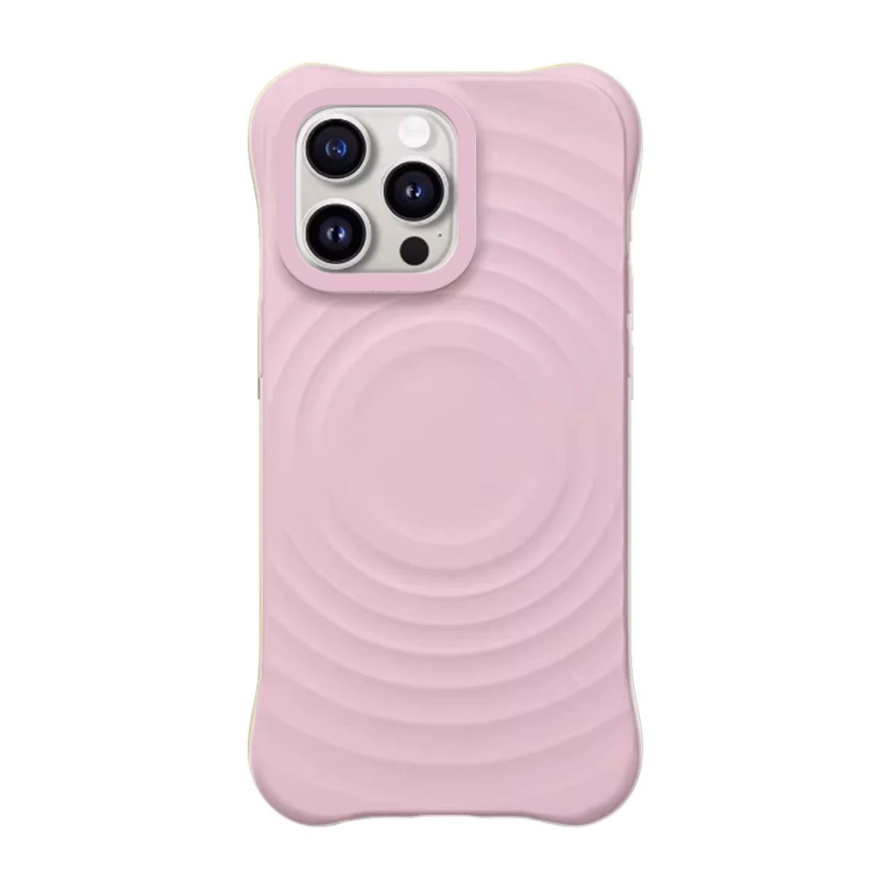 Wave Solid Color Silicone Phone Case With MagSafe For iPhone 16 15 14 13 Pro Max Plus Simple Celebrity Same Style Phone Case