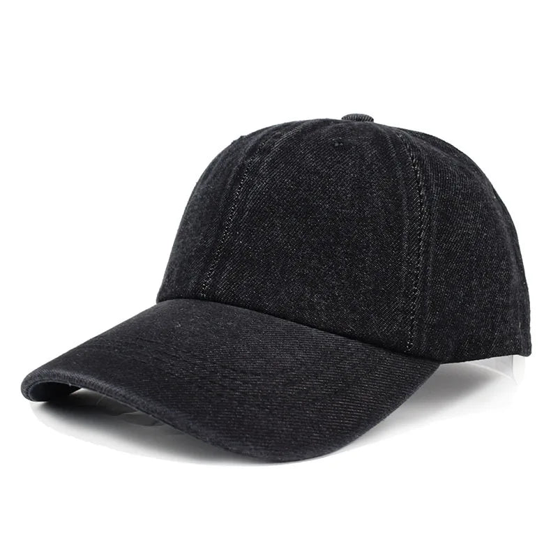 Vintage Washed Cotton Baseball Cap Men Women Denim Dad Trucker Hat Outdoor Adjustable Snapback Cap
