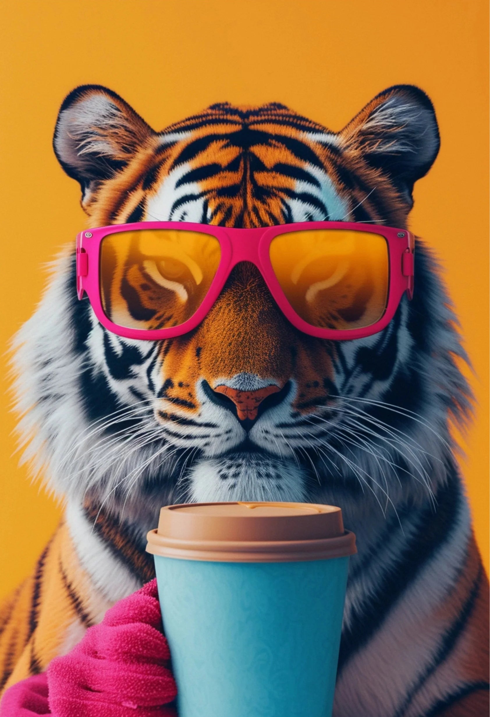 Animals With Sunglasses Art Poster Cool Cat Tiger Lion Giraffe Rabbit Wall Art Picture Canvas Print Painting Home Decoration