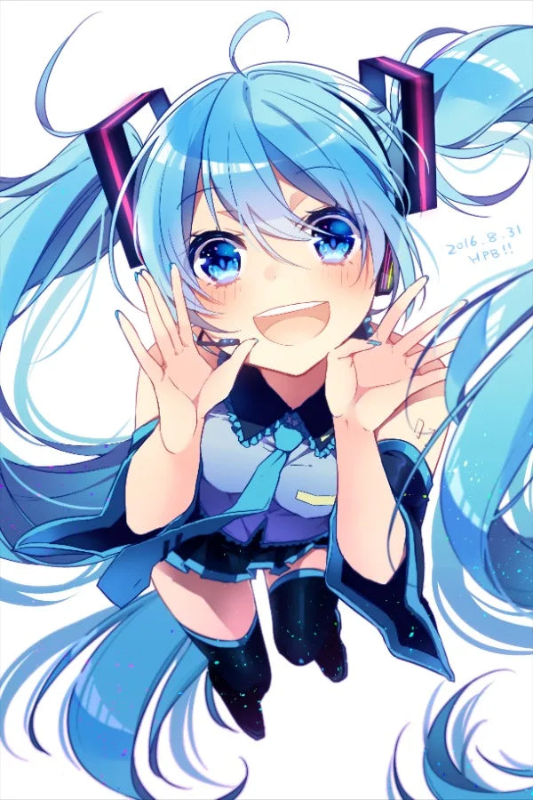 H-Hatsune Anime Miku-Poster Cartoon beautiful girl Anime Canvas Print Poster Poster Wall Art Decoration For Home Room Decoration